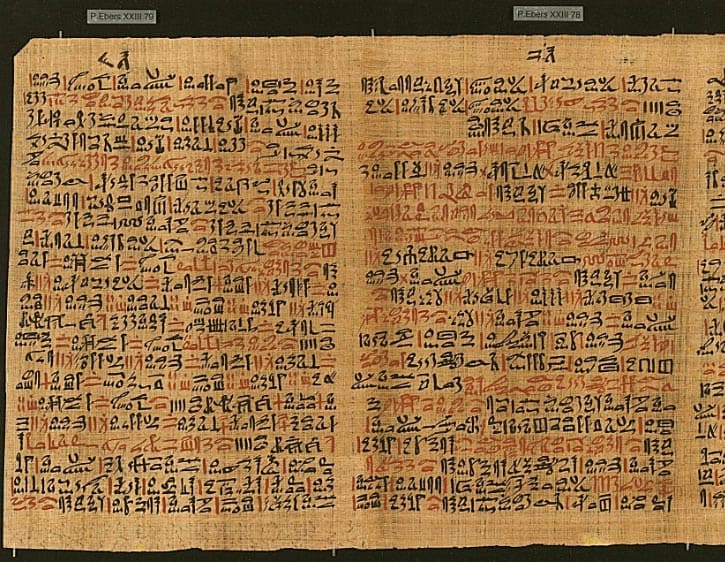 B.C. Der medizinische Papyrus von Ebers, geschrieben um 1550