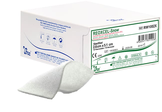 Reoxcel Snow Oxidized Regenerated Cellulose (ORC) Kanama Durdurucu Hemostat